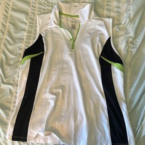 IZOD Women’s Quarter Zip Sleeveless Performance Shirt